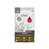 PLATINUM Adult Iberico tørfoder til voksne hunde med 70 % frisk iberisk svinekød, pose set forfra