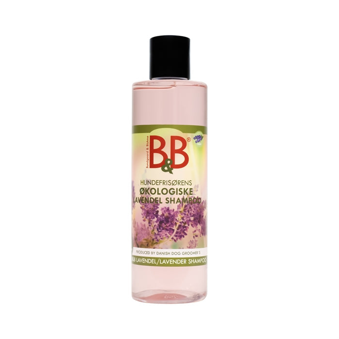 B&B Lavendel Shampoo med lavendel og aloe vera til hund og kat, 250 ml flaske