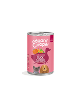 Edgard & Cooper Puppy vådfoder And og Kylling til hvalpe, 400 g dåse set forfra