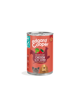 Edgard & Cooper Senior vådfoder Kylling og Laks til ældre hunde, 400 g dåse set forfra