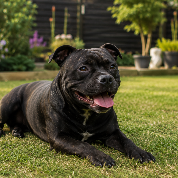 Staffordshire Bull Terrier: raceguide – temperament, pleje, motion og sundhed