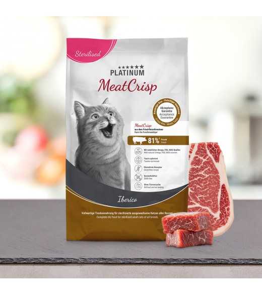 PLATINUM MeatCrisp Sterilised Iberico tørfoder til steriliserede katte – billede 4
