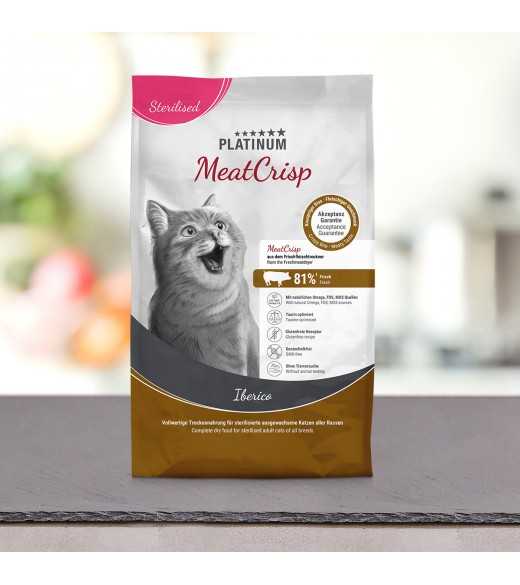 PLATINUM MeatCrisp Sterilised Iberico 3 kg – tørfoder til steriliserede katte