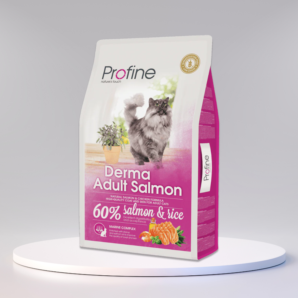 Profine Cat Derma Adult Salmon kattefoder med laks og lakseolie