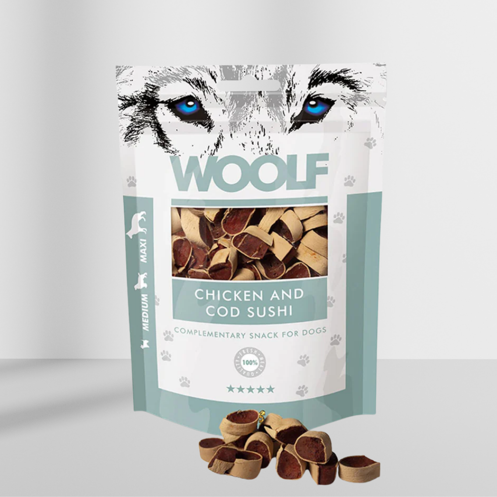 Woolf Kylling og Torsk Sushi 100 g fra Woolf, produktbillede 2