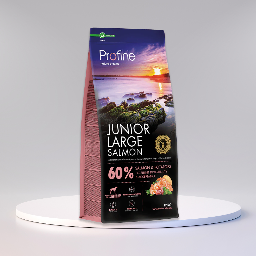 Profine Junior Large Salmon & Potatoes foder til unghunde af store racer med laks