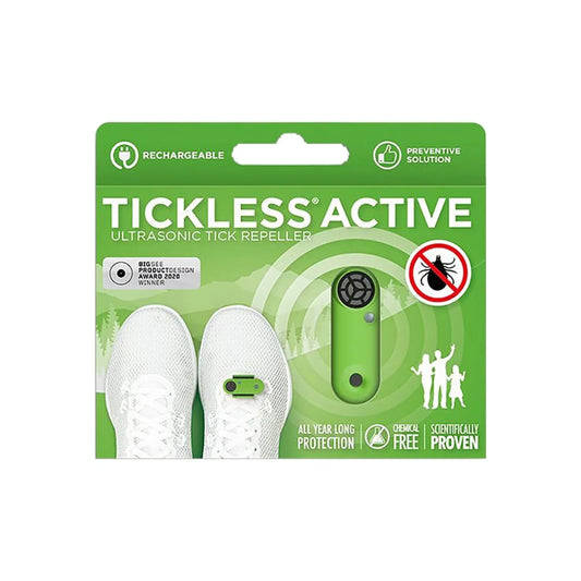 Tickless Active grøn, ultralydsenhed til snørebåndet på skoen, produktbillede