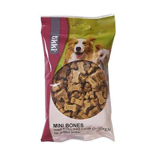 Tikki Miniben med fjerkræ, bløde godbidder til hund, 200 g pose set forfra