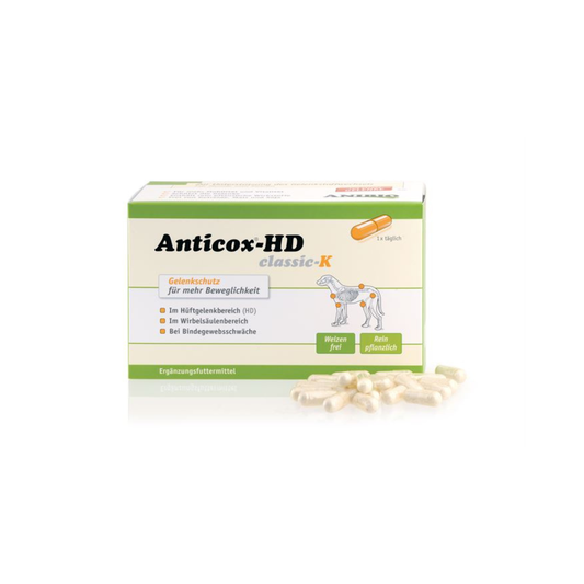 Anibio Anticox HD classic kapsler til hund og kat, 140 stk., dåse set forfra