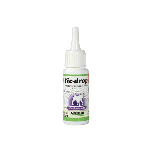 Anibio Tic Drop til kat 30 ml, aromatiske dråber, flaske set forfra