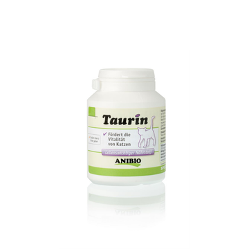 Anibio Taurin 130 g, taurintilskud til kat og hund, dåse set forfra