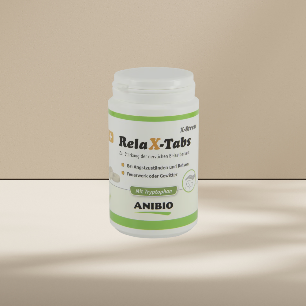 Anibio RelaX-Tabs 180 g, tilskudsfoder til hunde, produktbillede