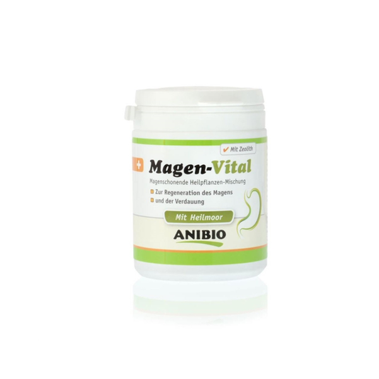 Anibio Mave-Vital (Magen-Vital) pulver til hund og kat, 120 g, set forfra