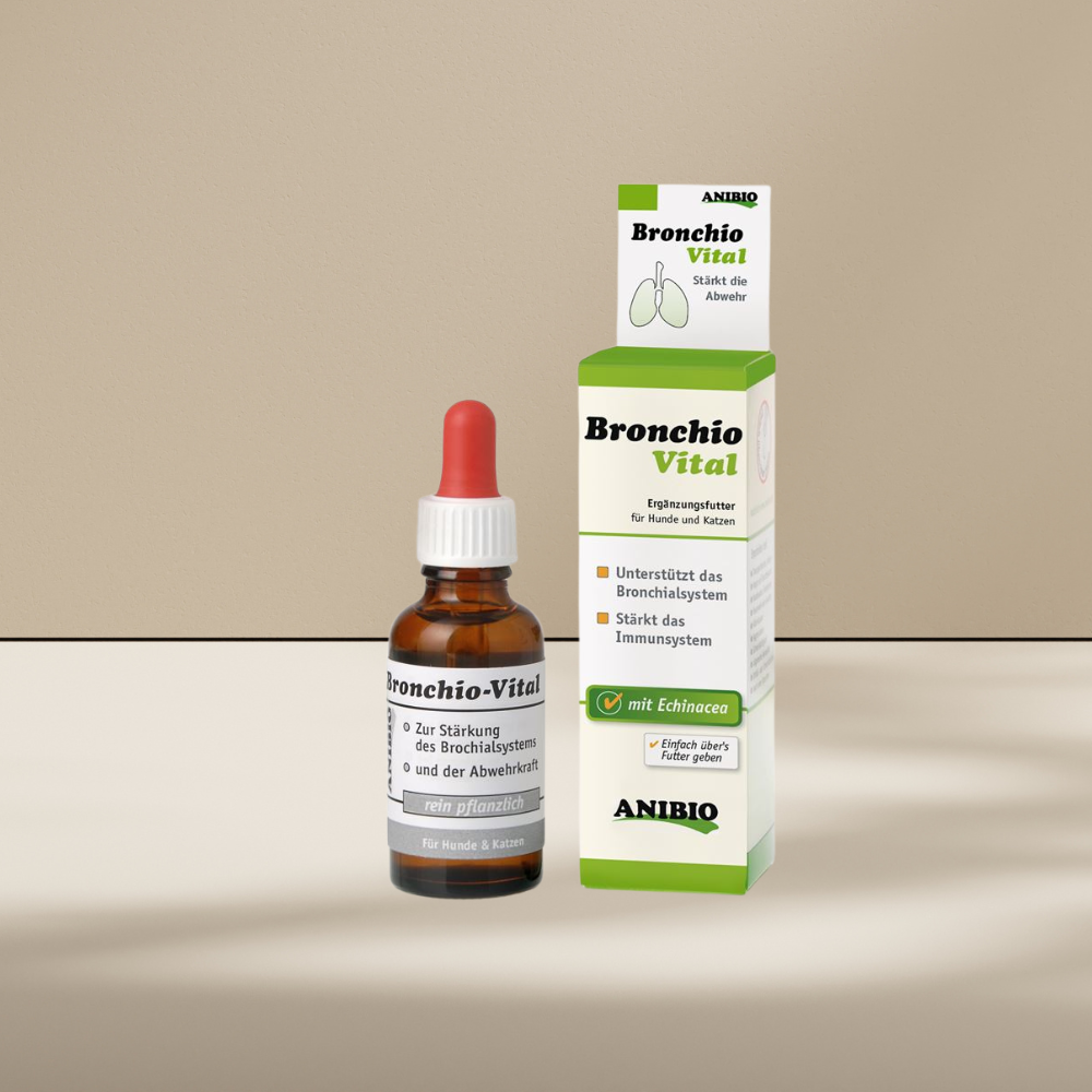 Anibio Bronchio-Vital BIO 30 ml med timian, eukalyptus, echinacea og blåbær, produktbillede