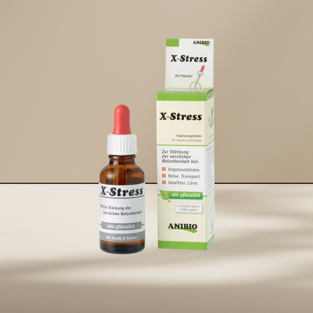 Anibio X-Stress 30 ml dråber med planteekstrakter til hunde og katte, produktbillede
