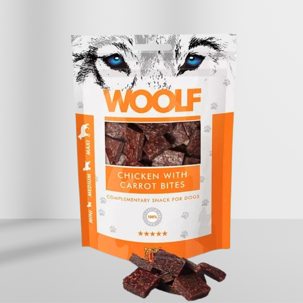 Woolf Kylling med Gulerodsbidder 100 g fra Woolf, produktbillede 2