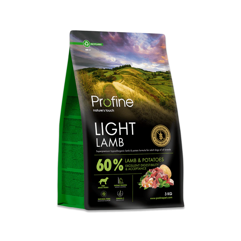 Profine Light Lamb & Potatoes tørfoder med 9 % fedt til voksne hunde