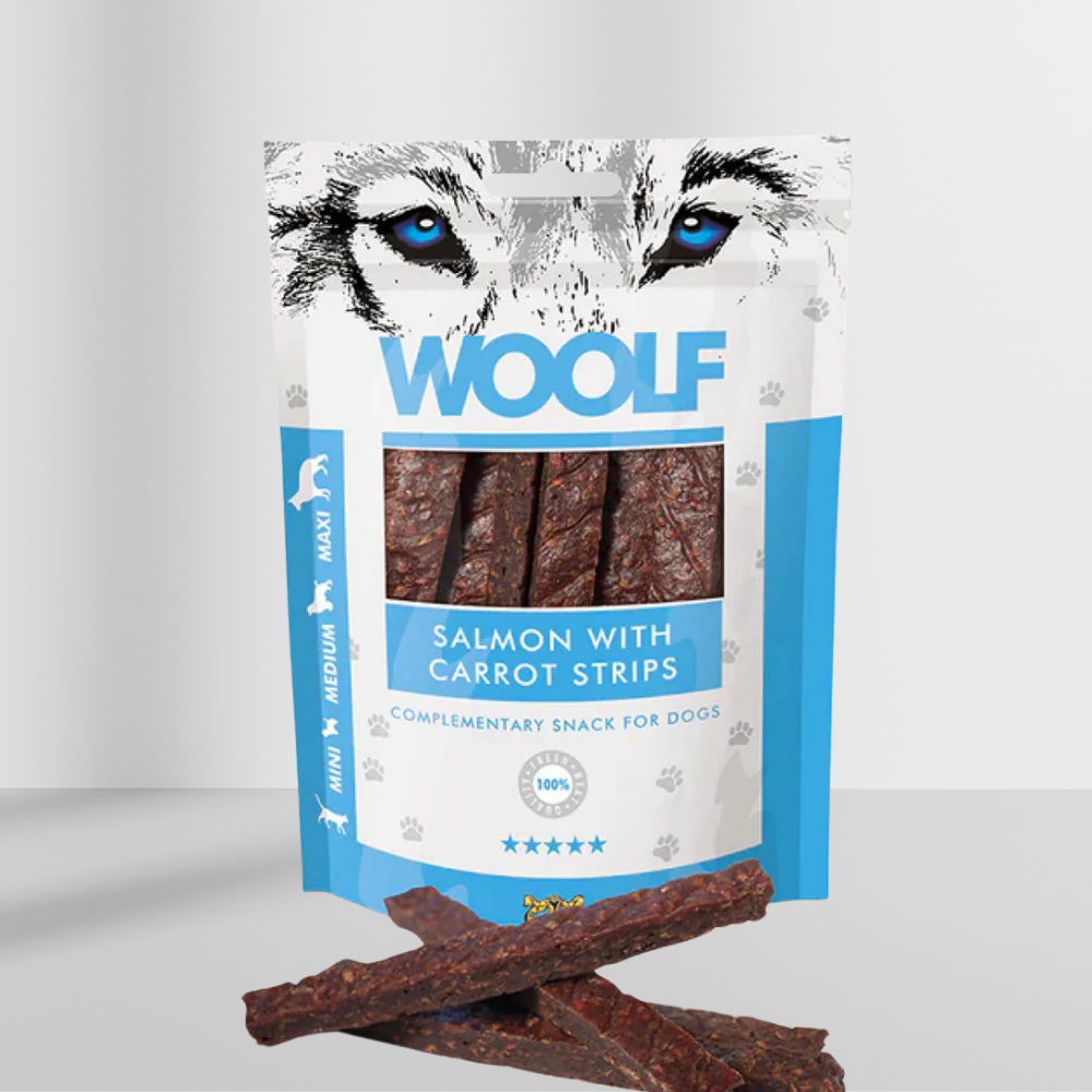 Woolf Laks med Gulerodsstrimler 100 g fra Woolf, produktbillede 2