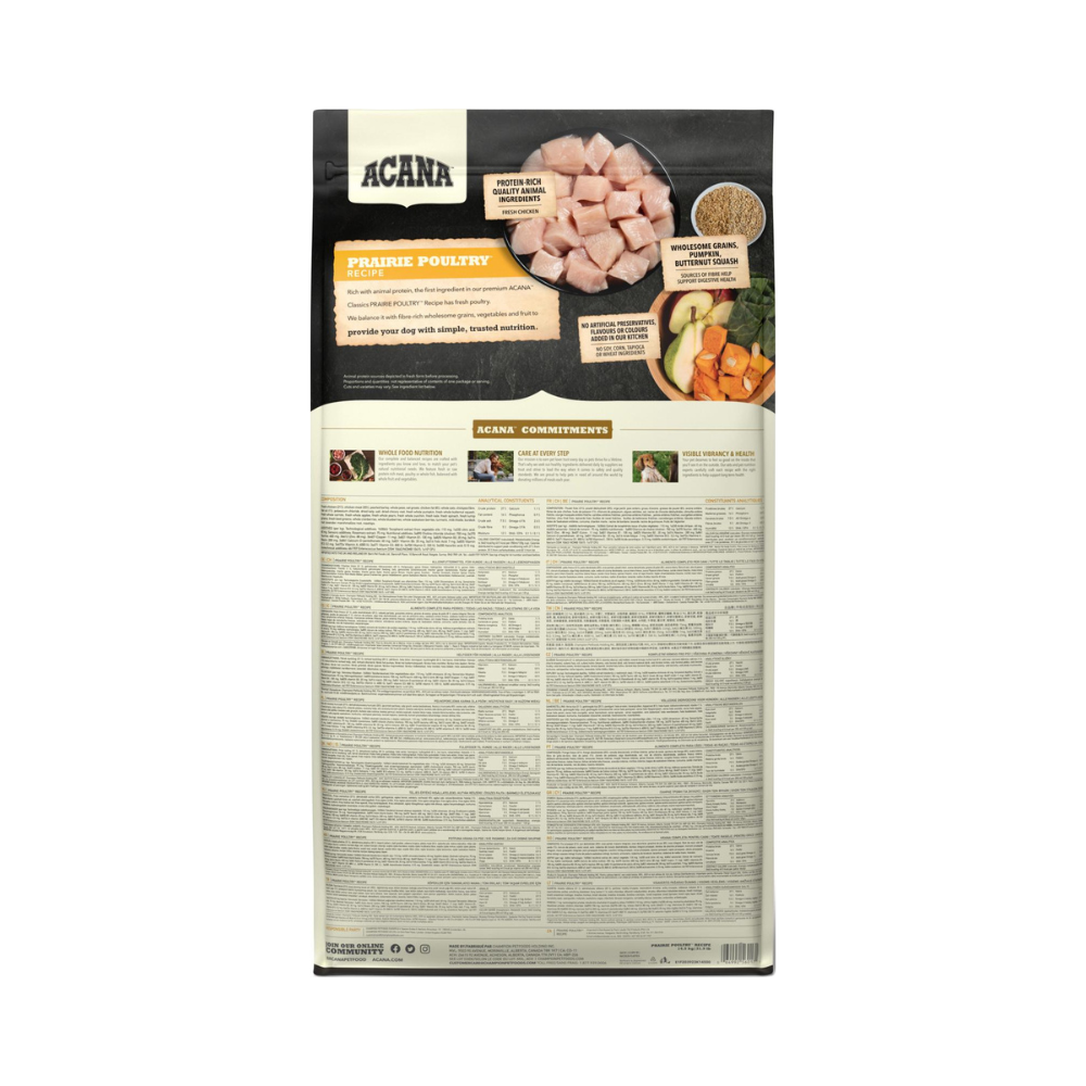 ACANA Classics Prairie Poultry hundefoder 14,5 kg – produktinformation