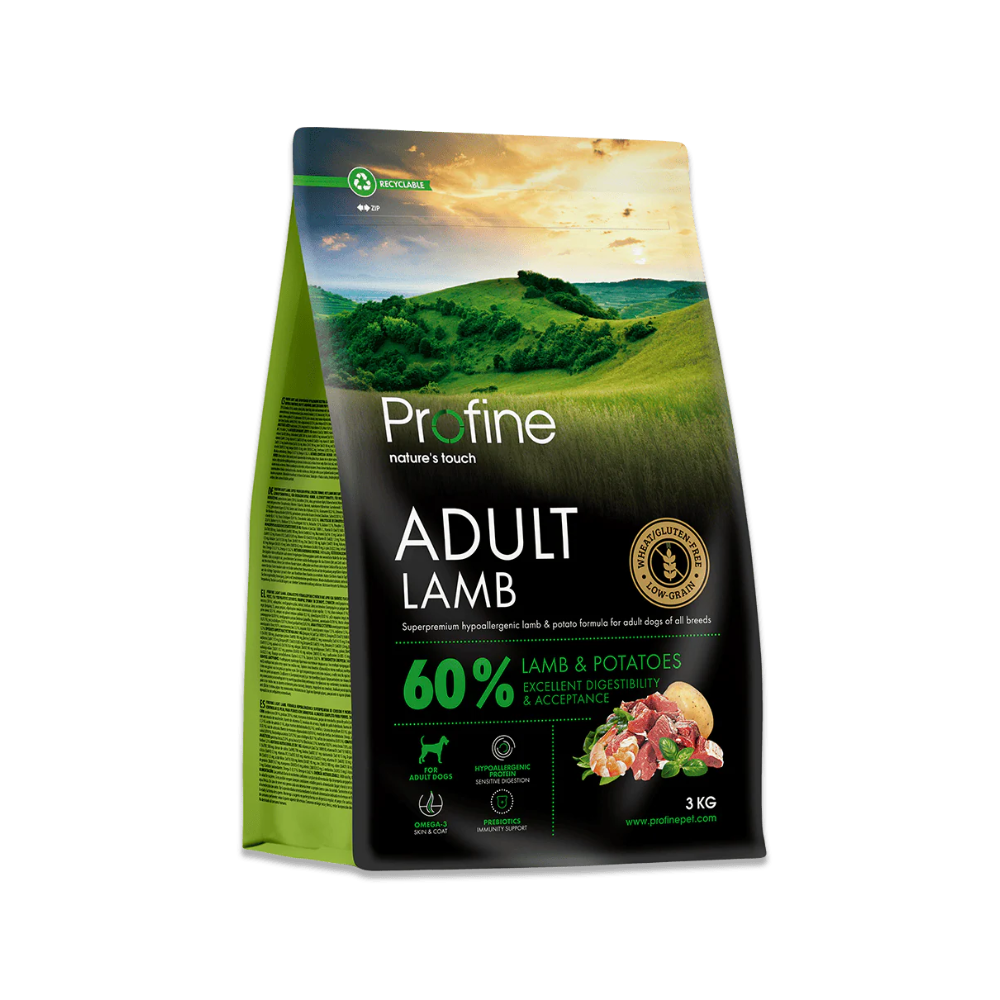 Profine Adult Lamb & Potatoes tørfoder til mellemstore voksne hunde 10-30 kg