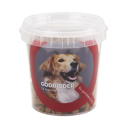 Tikki træningsbidder med kylling til hund, spand á 500 g set forfra
