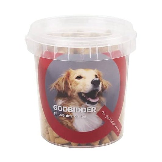 Tikki træningsbidder med okse til hund, spand á 500 g set forfra