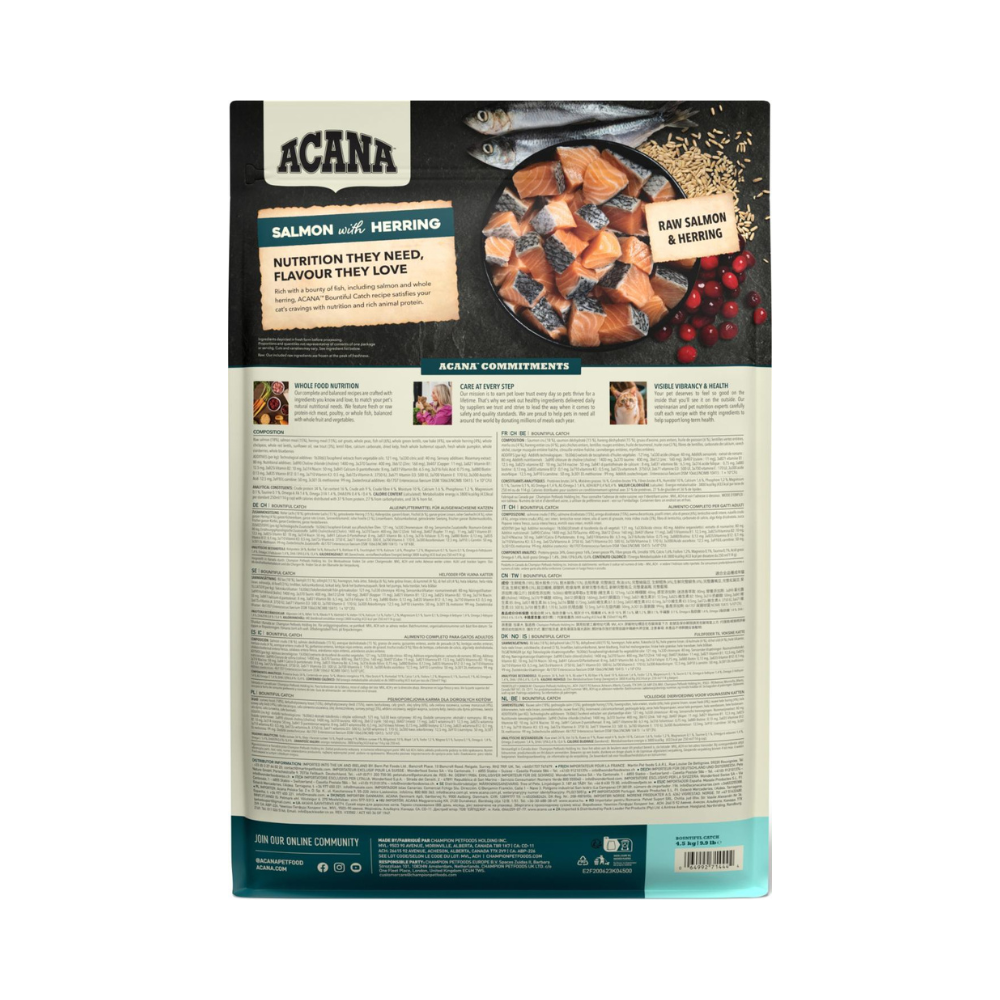 ACANA Bountiful Catch kattefoder 4,5 kg – produktinformation