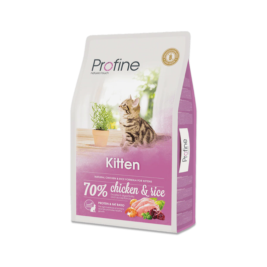 Profine Cat Kitten 10 kg tørfoder til killinger, pose set forfra