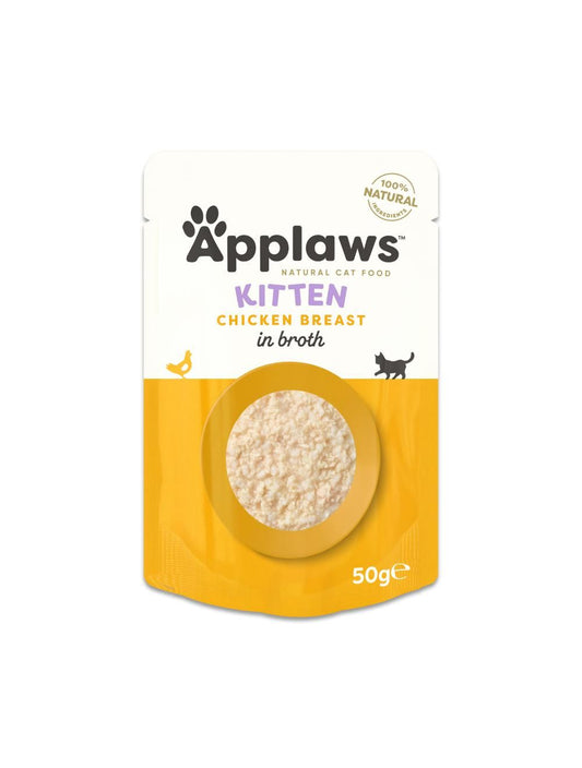 Applaws Kitten Kyllingebryst i bouillon 50 g pose til killinger, forside