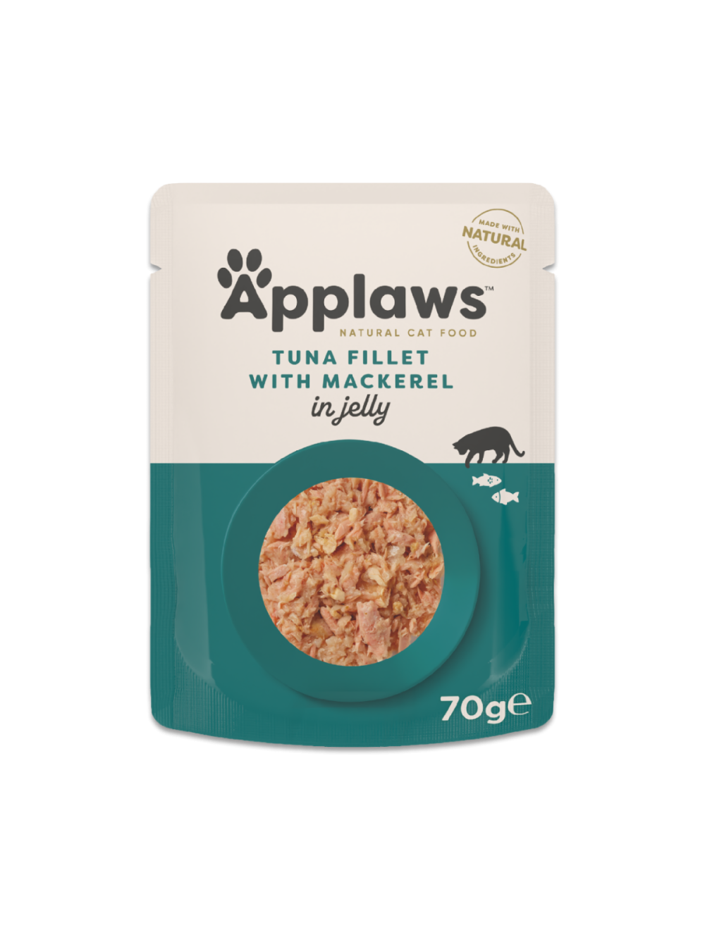 Applaws Tunfilet & makrel i gelé 70 g pose til katte, forside