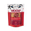 Woolf Hjerter af And eller Kylling med Ris 100 g, godbidder til hunde, posen set forfra