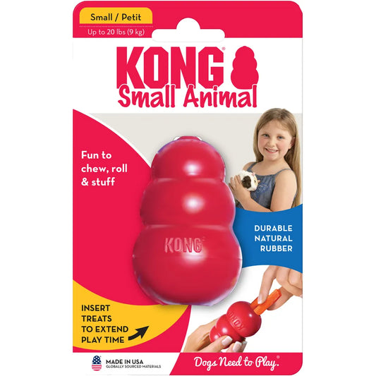 KONG Small Animal Ø4,5 x 7,5 cm, legetøj i naturgummi til små dyr