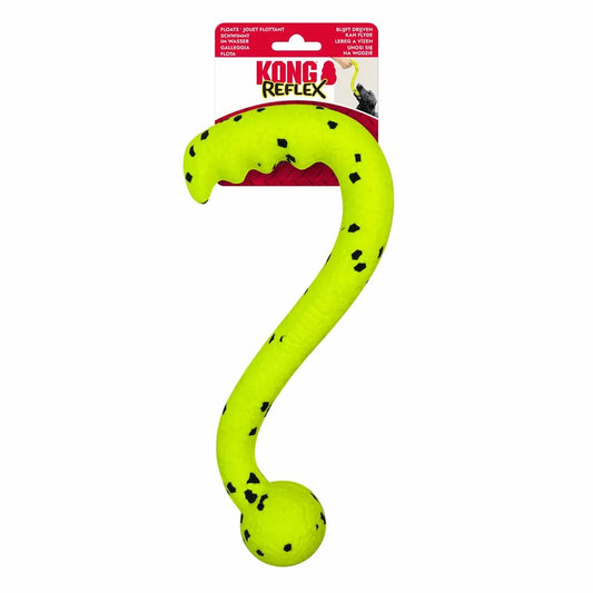 KONG Reflex Tug 'N Fetch, trække- og apportlegetøj med håndtag og kugle