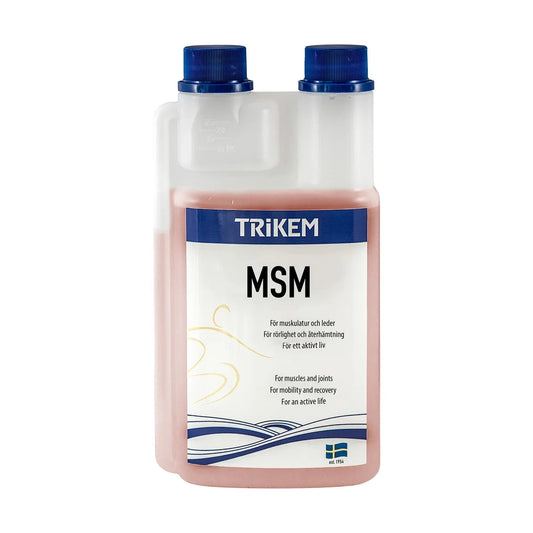 Trikem MSM Human flydende 500 ml, kosttilskud med MSM, flaske set forfra