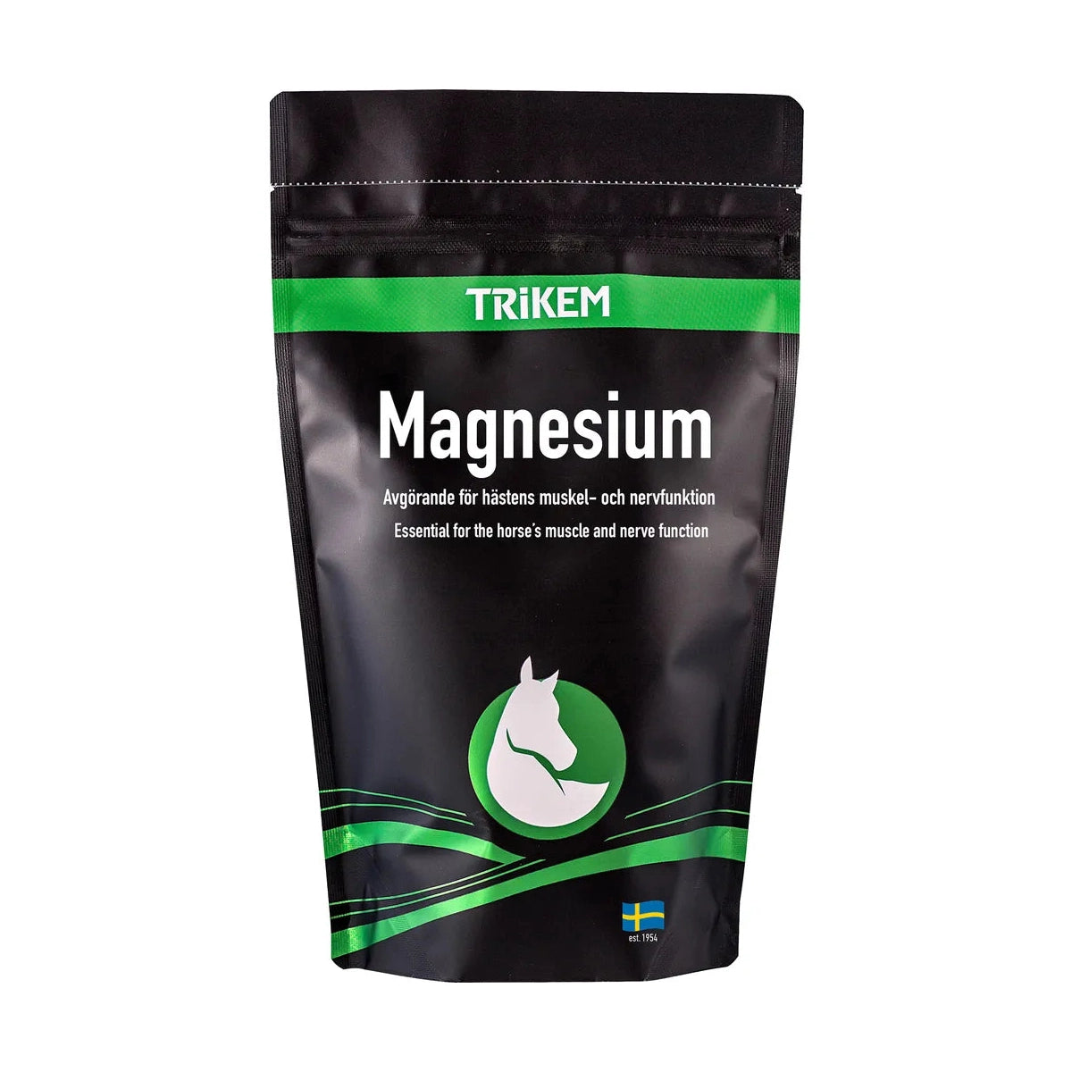 Trikem Magnesium 750 g, rent magnesiumtilskud til heste, pose set forfra