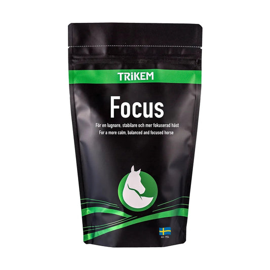 Trikem Fokus tilskud til heste, 600 g pose set forfra