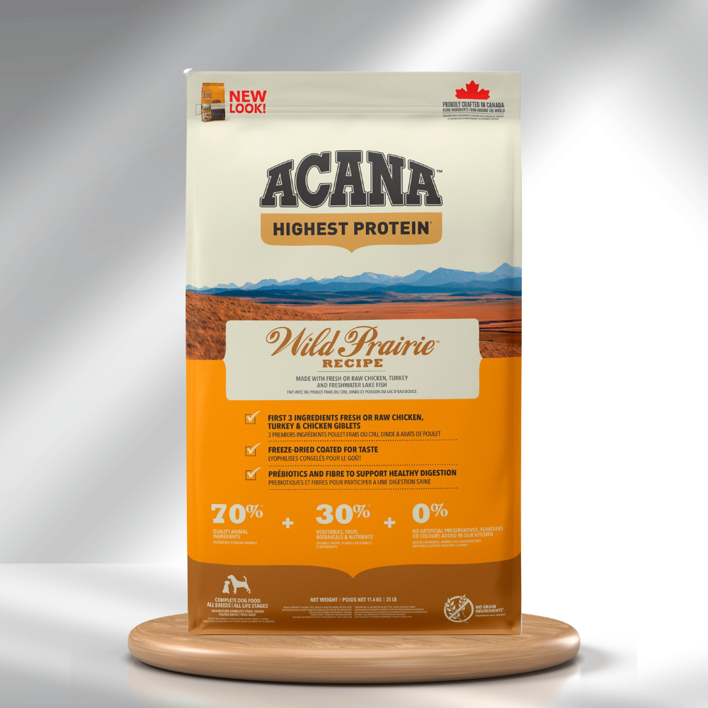 ACANA Highest Protein Wild Prairie 11,4 kg hundefoder – produktbillede