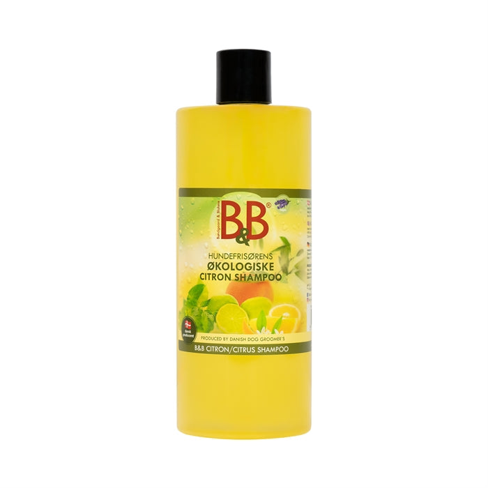 B&B Økologisk Citrus Shampoo til hund, 750 ml flaske