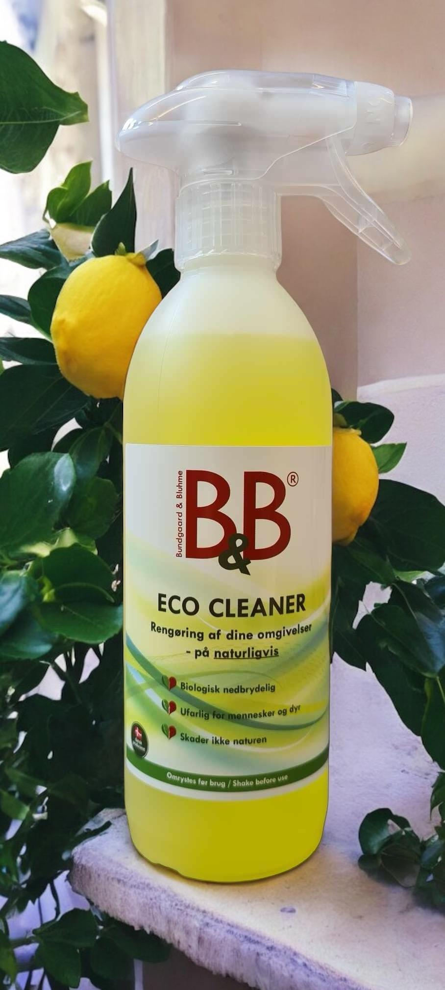 B&B Eco Cleaner med citrusduft til rengøring omkring hund og kat, produktbillede