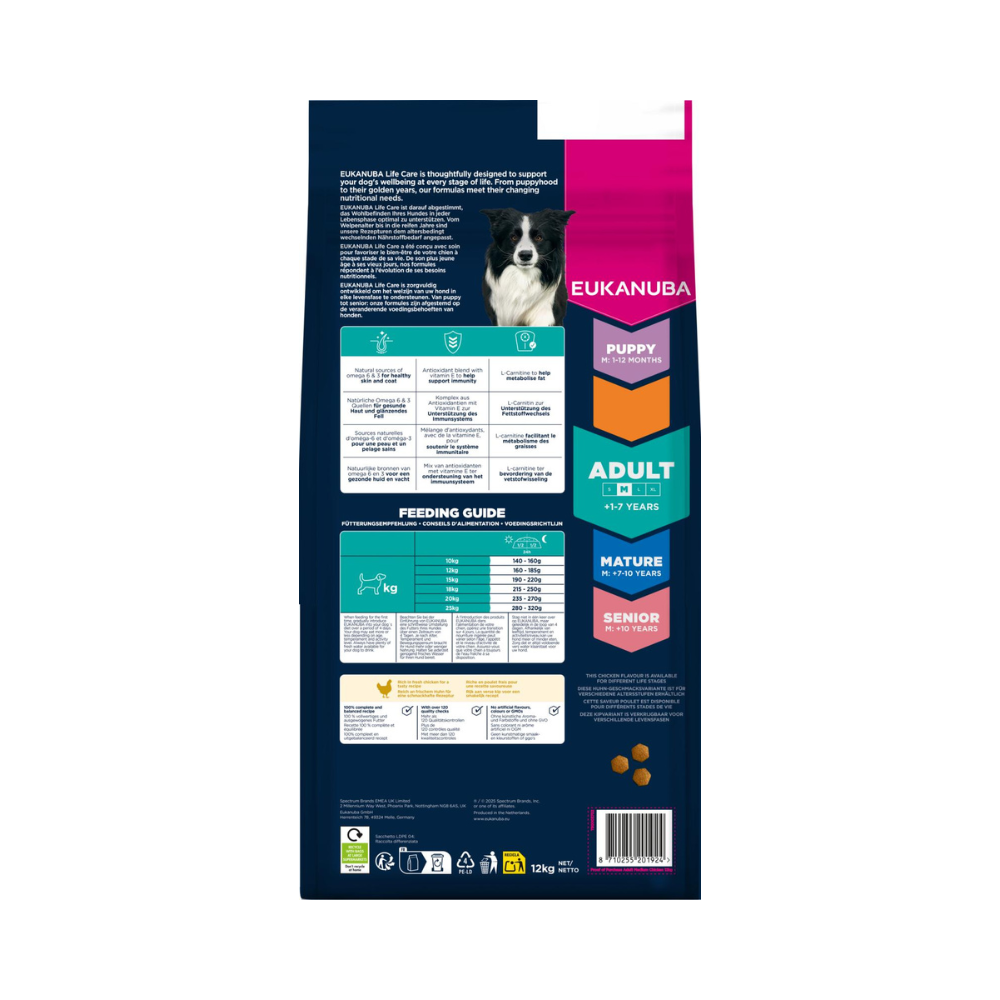 Eukanuba Adult Medium Breed kylling hundefoder, Eukanuba hundefoder