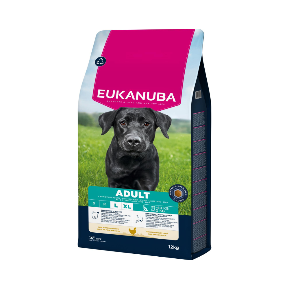 Eukanuba Adult Large Breed kylling hundefoder, tørfoder til voksne hunde af store racer