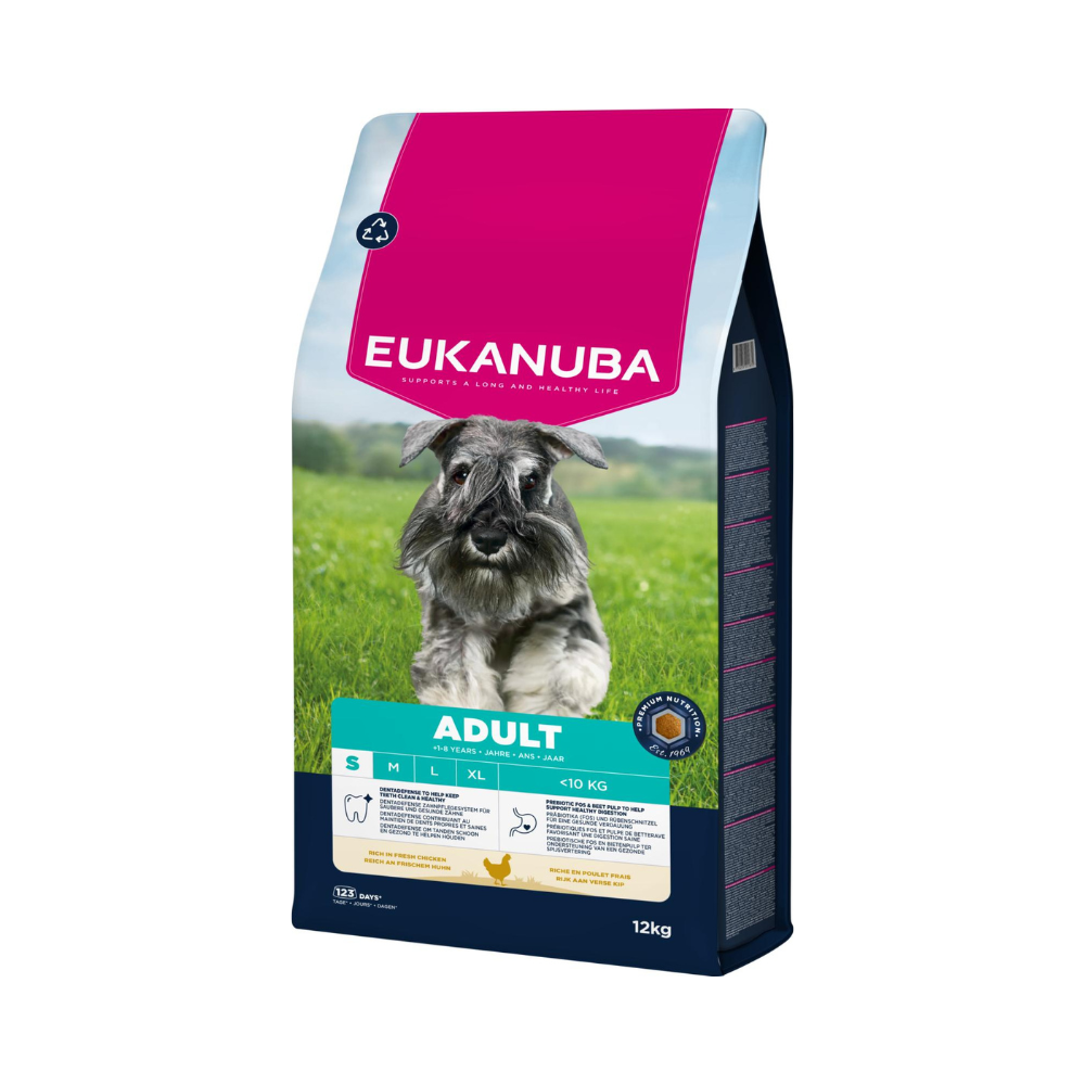 Eukanuba Adult Small Breed kylling hundefoder, tørfoder til voksne hunde af små racer