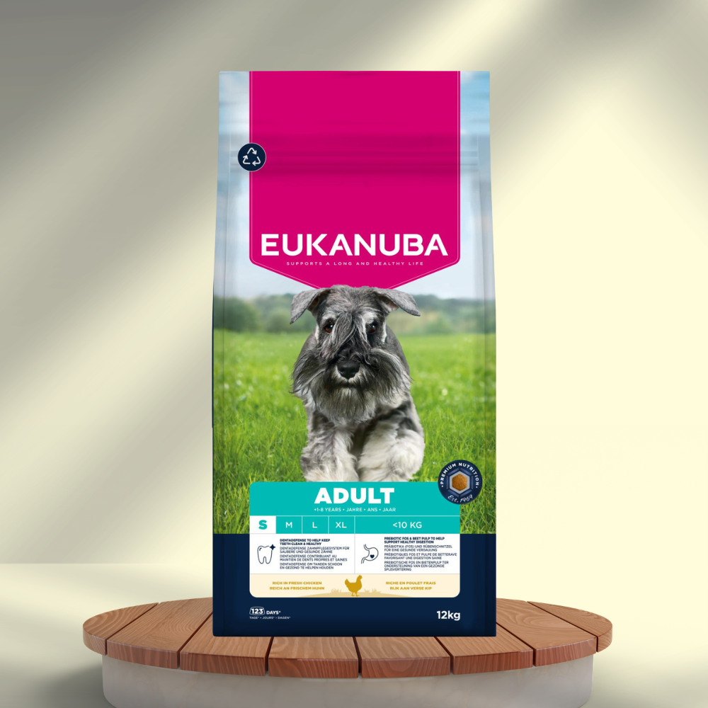 Eukanuba Adult Small Breed kylling hundefoder 12 kg, produktbillede
