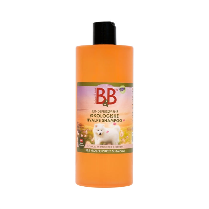 B&B Økologisk Puppy Shampoo til hvalpe og katte, 750 ml flaske