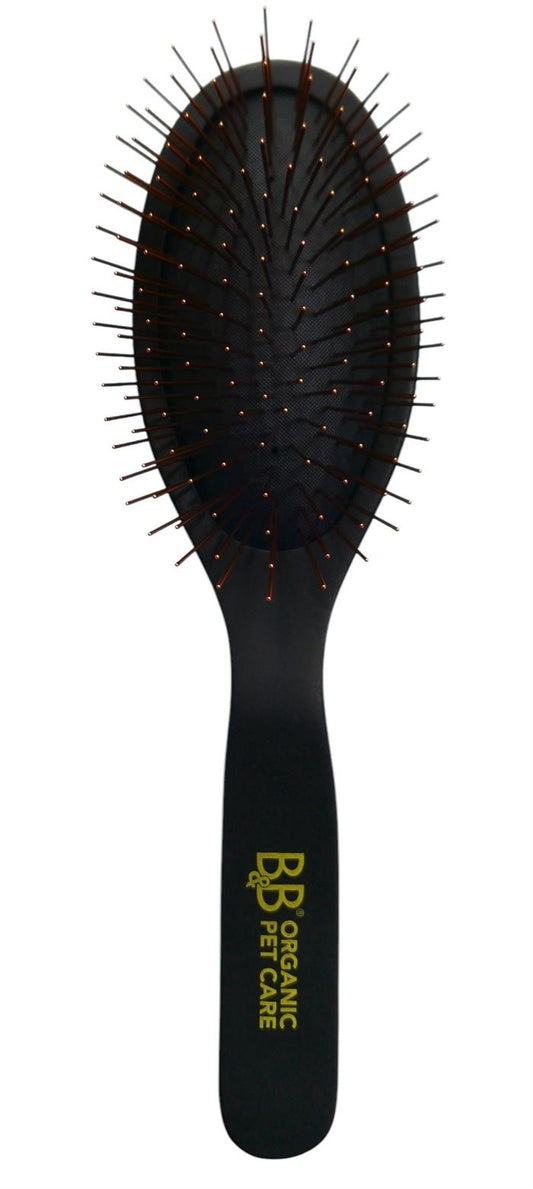 B&B Premium Kobber Pin Brush 2,5 cm med kobberpins og træhåndtag til hund