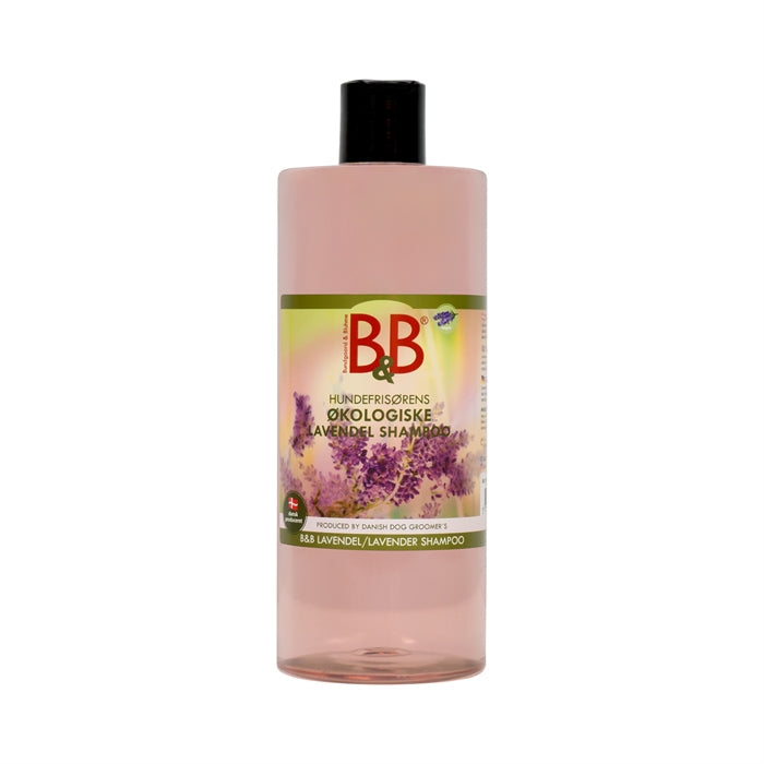 B&B Lavendel Shampoo med lavendel og aloe vera til hund og kat, 750 ml flaske