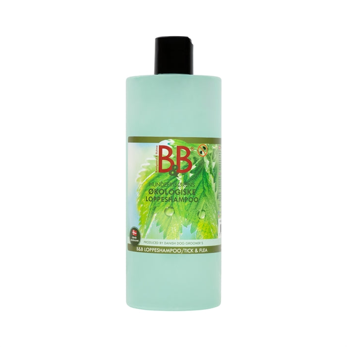 B&B Økologisk Loppeshampoo til hund med neemolie, 750 ml flaske