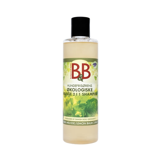 B&B Melisse 2-i-1 hundeshampoo med balsameffekt, 250 ml flaske