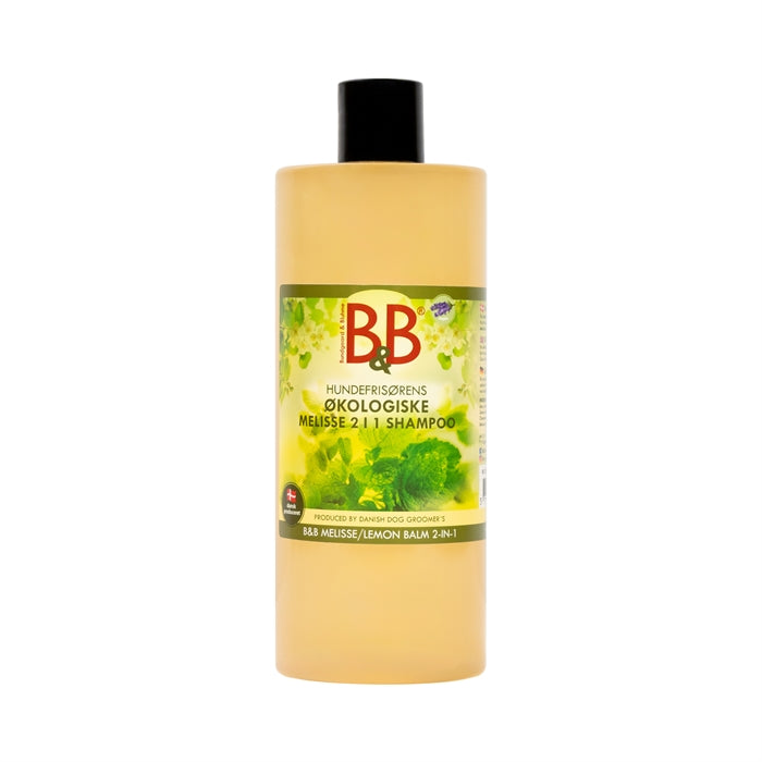 B&B Melisse 2-i-1 hundeshampoo med balsameffekt, 750 ml flaske