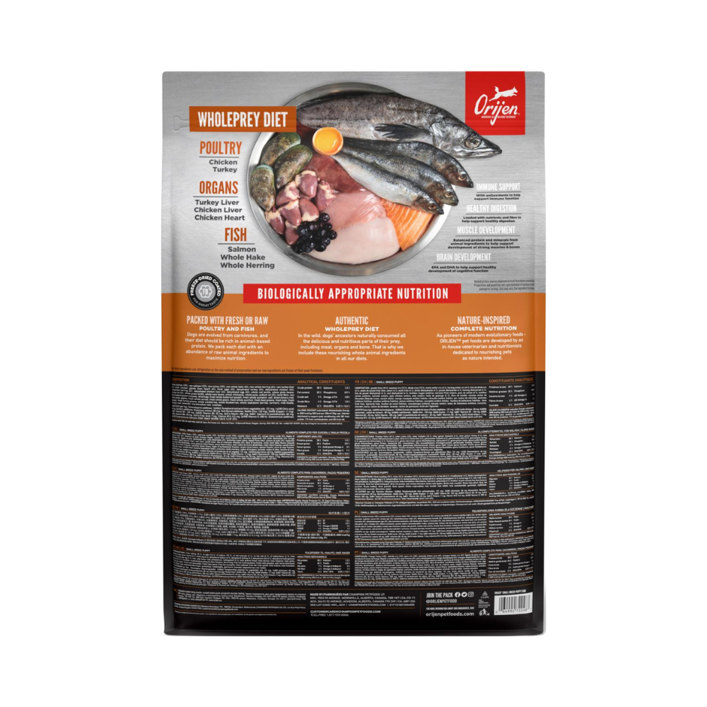 ORIJEN Small Breed Puppy hvalpefoder 4,5 kg – produktbillede